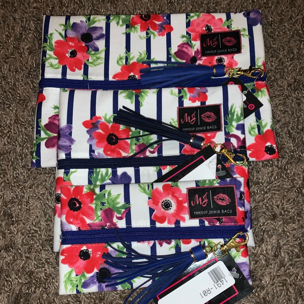 Floral Makeup Junkie Bags